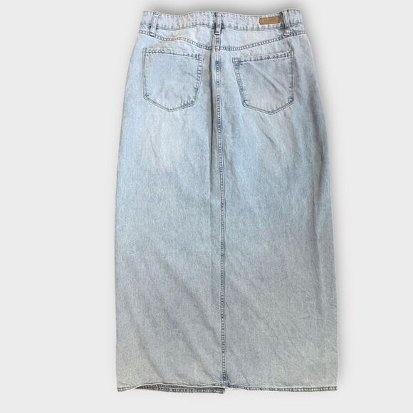 Women's Size 30 Long Denim Skirt Maxi Blue Jean Dark Wash Casual Summer - Picture 4 of 6